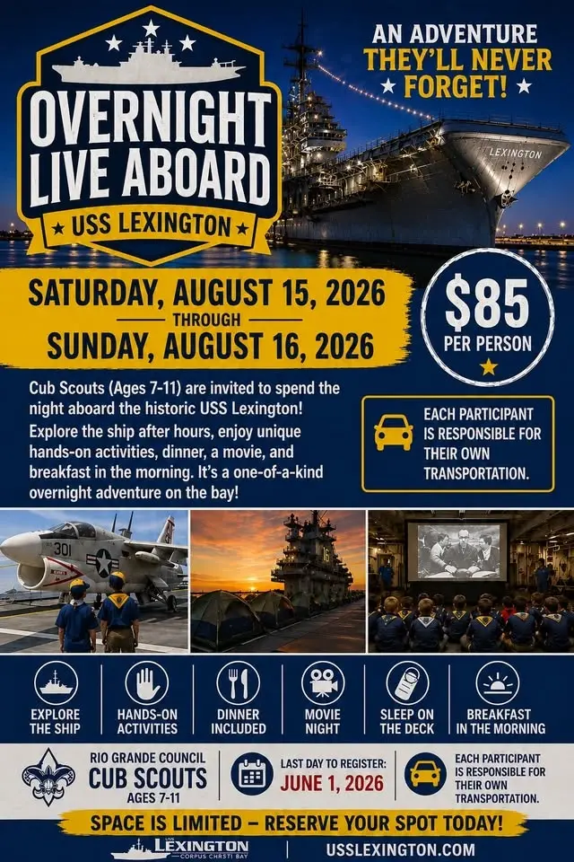 USS Lexington Overnight