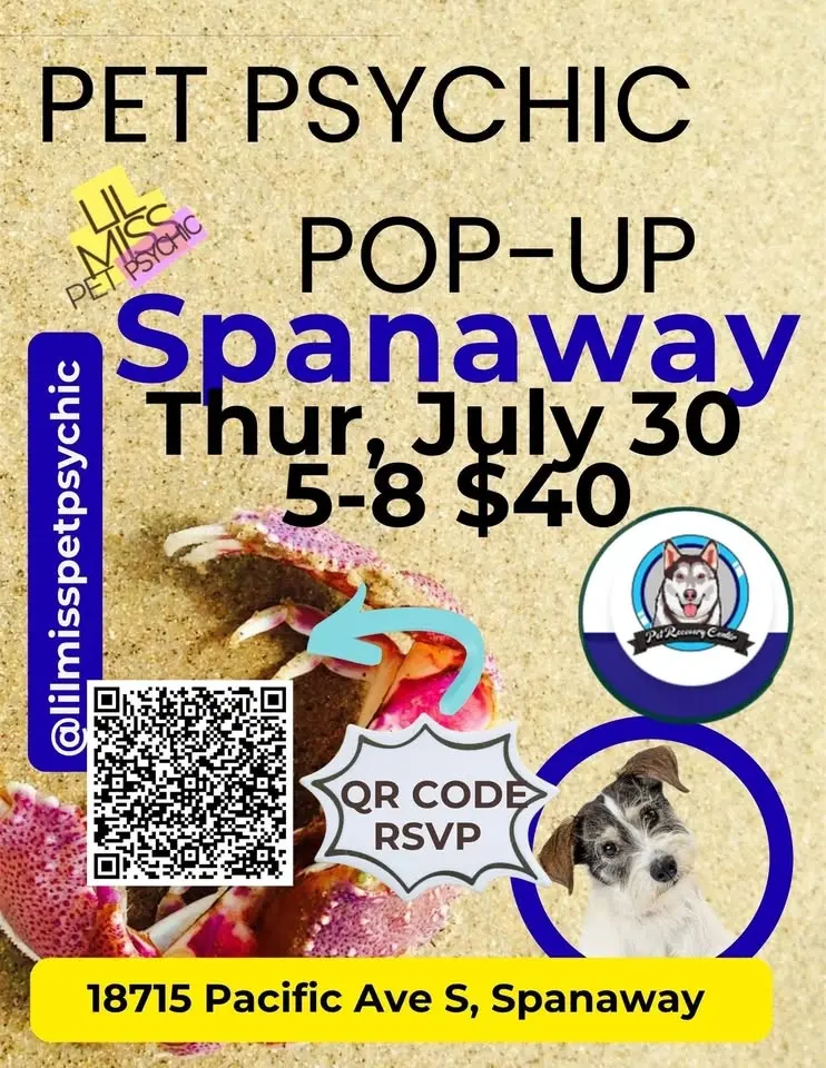 Pet Psychic Pop Up in Spanaway, WA