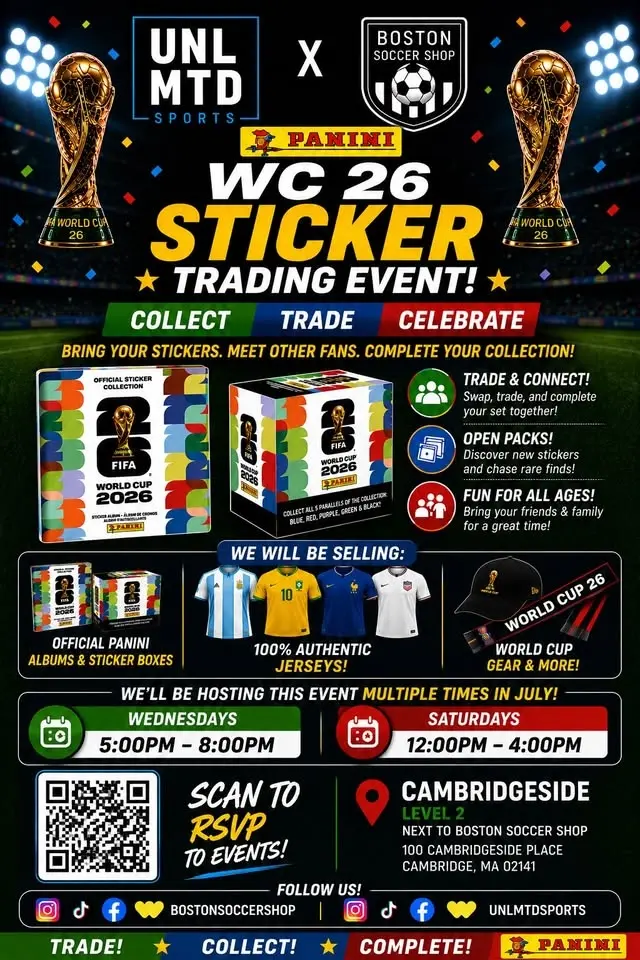 Saturdays PANINI Album Sticker Trading Event - CambridgeSide