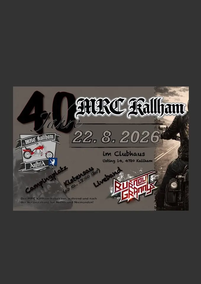 40. Motorradtreffen | 40 Jahre MRC Kallham