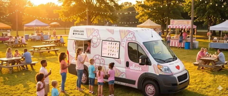 Alsies Ice Cream Truck at the Pool