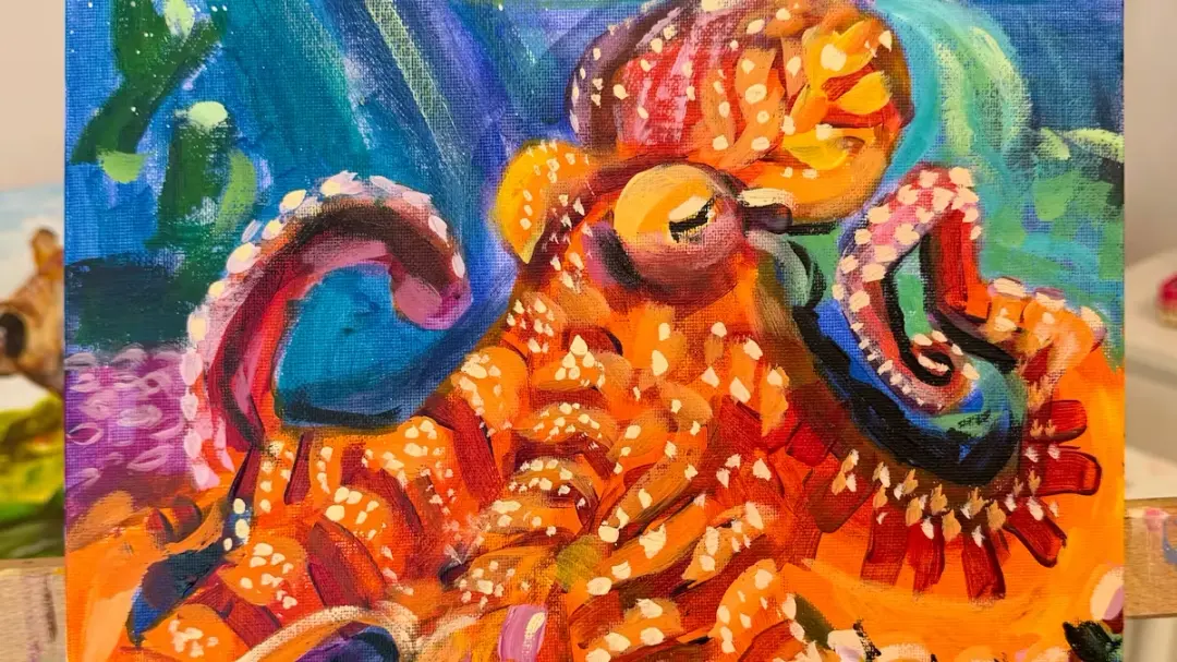 'Funky Octopus' Sip & Paint Party 