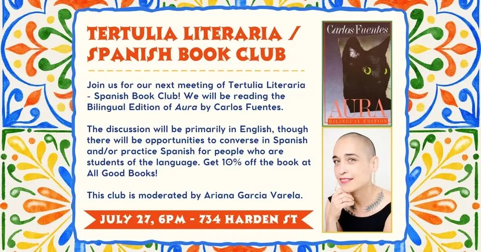 Tertulia Literaria / Spanish Book Club: "Aura"