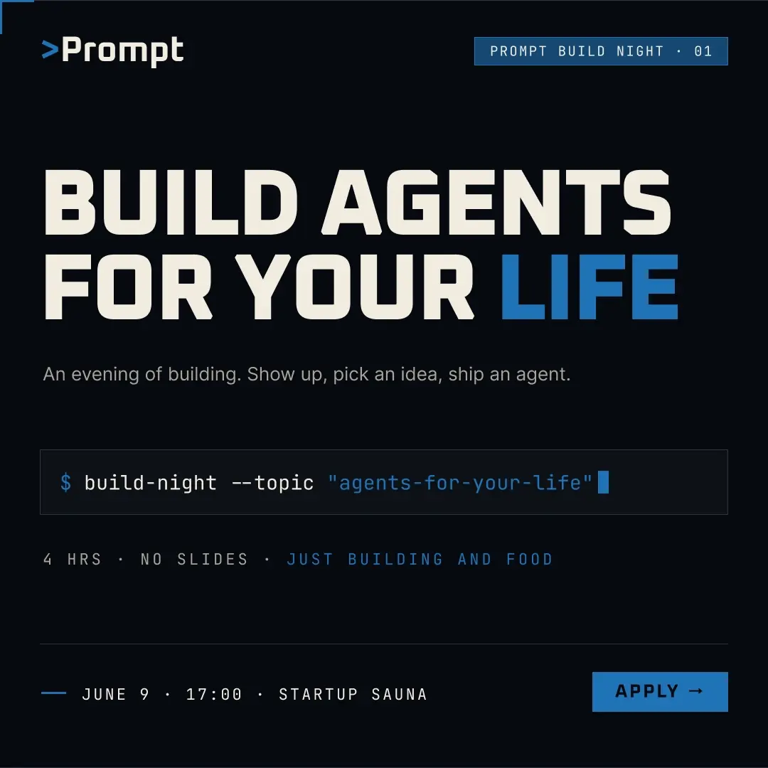 Prompt Build Night 1: Build AI Agents for Your Life