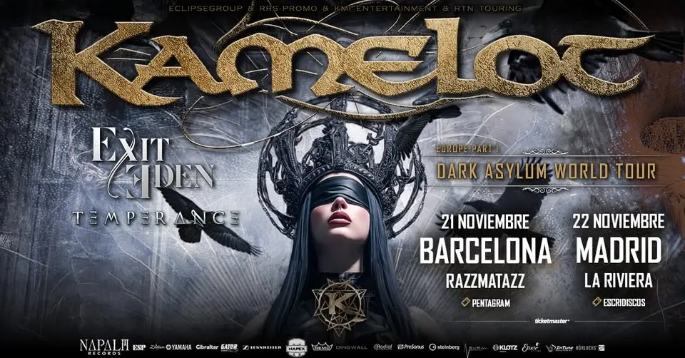 Kamelot + Exit Eden + Temperance | Barcelona