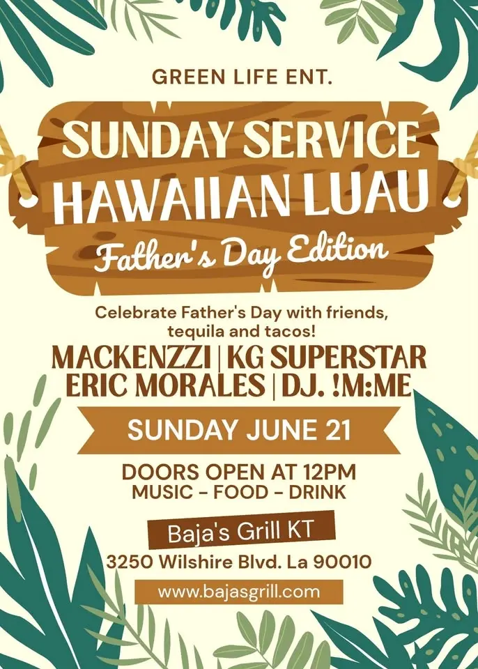 SUNDAY SERVICE | HAWAIIAN LUAU FATHER'S DAY EDITION | MACKENZZI + KG SUPERSTAR + ERIC MORALES