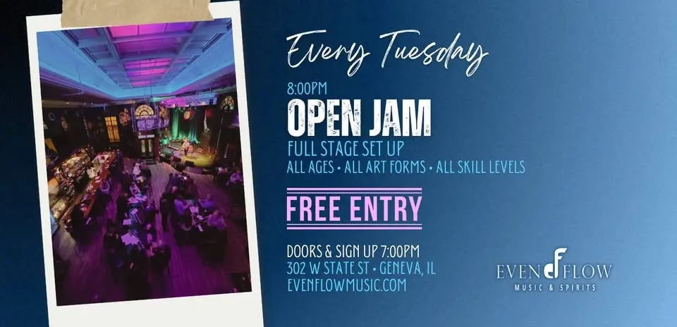 Open Jam • Every Tuesday | EvenFlow