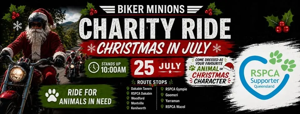 🎄🏍️ BIKER MINIONS CHARITY RIDE – CHRISTMAS IN JULY 🏍️🎄
