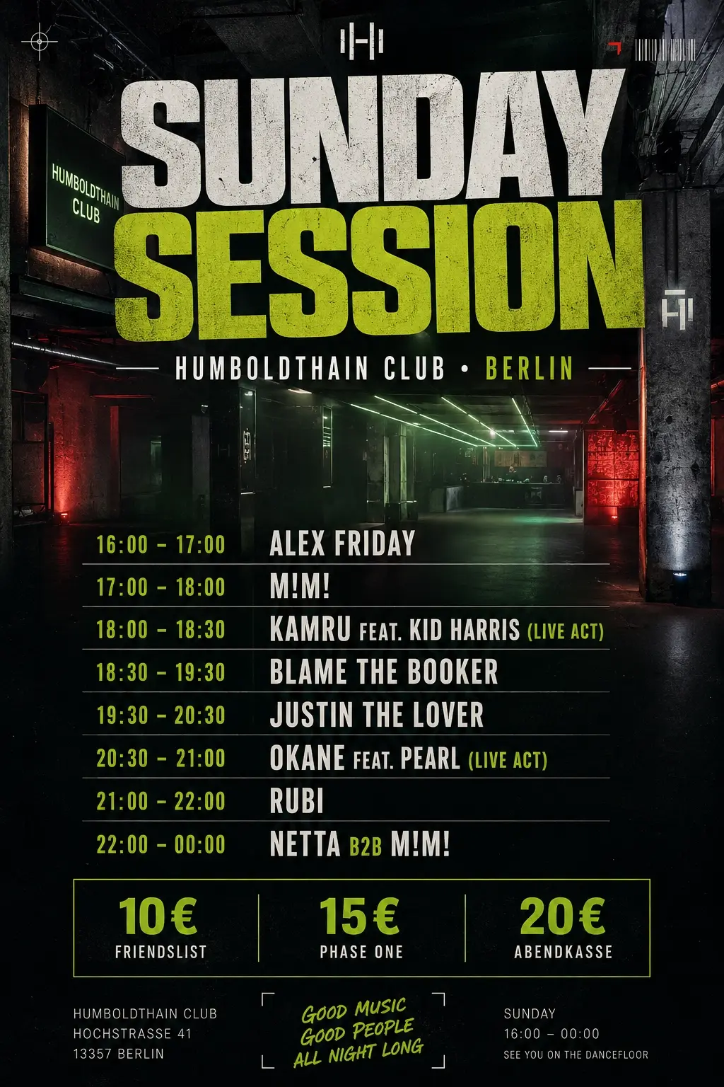 CANCELLED SUNDAY SESSION