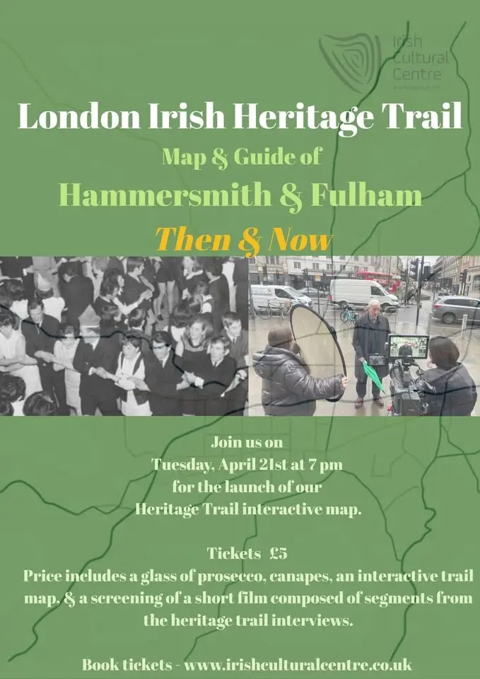 Heritage Trail Map of London Irish in Hammersmith and Fulham