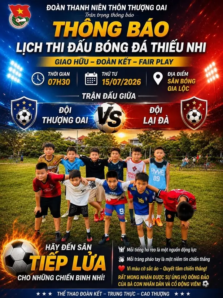 Bóng Đá Thiếu Nhi năm 2026