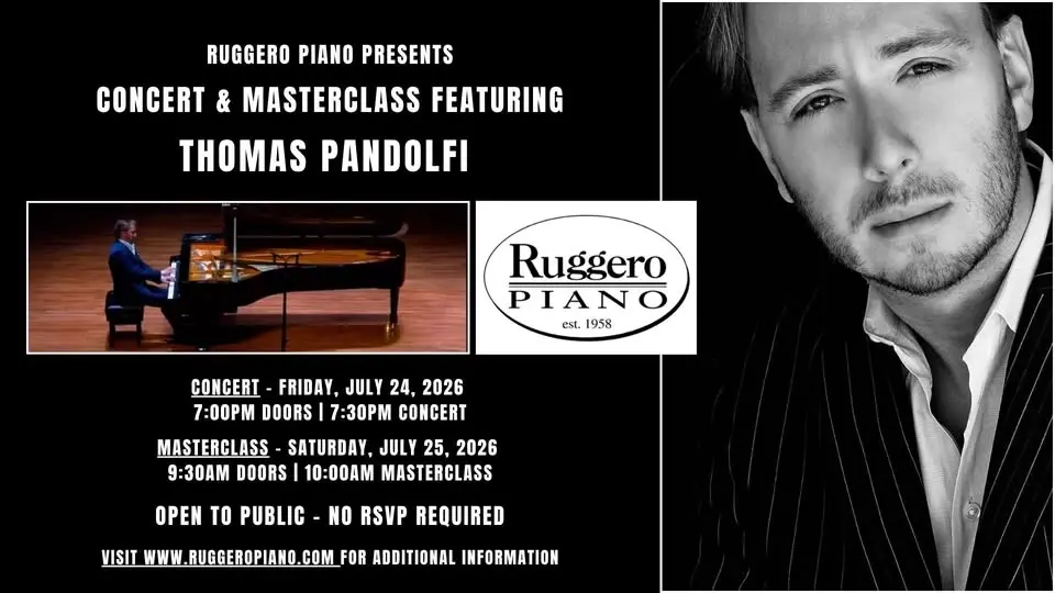 "Fire, Poetry, Rhapsody" Concert featuring Internationally Acclaimed Pianist, Thomas Pandolfi