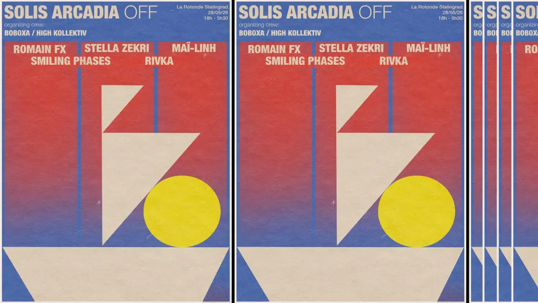 Solis Arcadia Off · Open Air: Romain Fx, Stella Zekri, Mai-Linh, Smiling Phases & Rivka