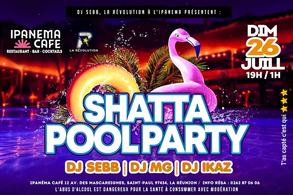 Shatta Pool Party Ipanema Juillet 2026