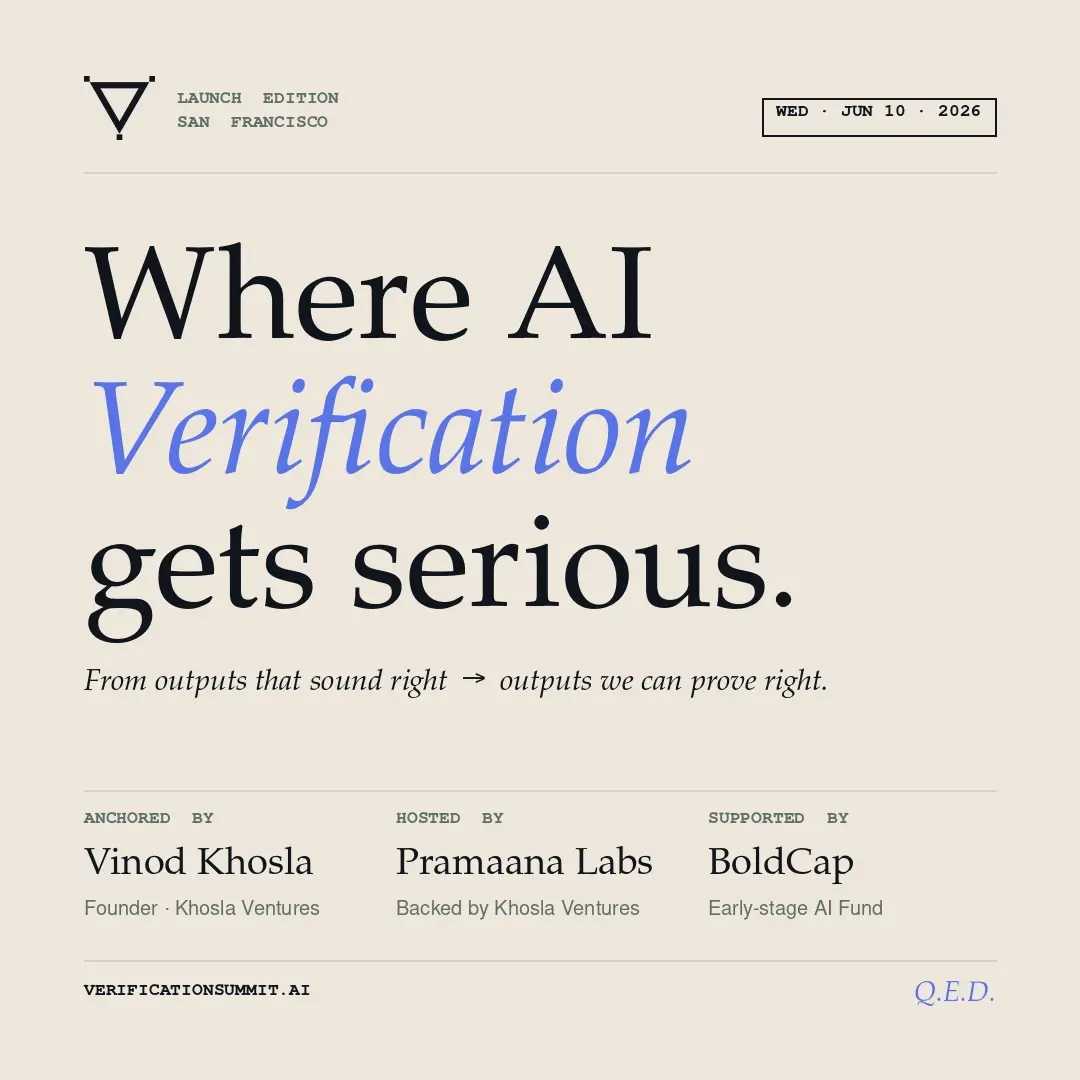 The Verification Summit — Launch Edition · San Francisco