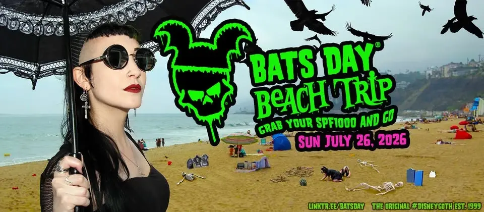 Bats Day® Beach Trip 2026 - Goths at the Beach. 