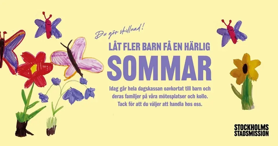 12 juni går hela dagskassan till våra verksamheter för barn och unga