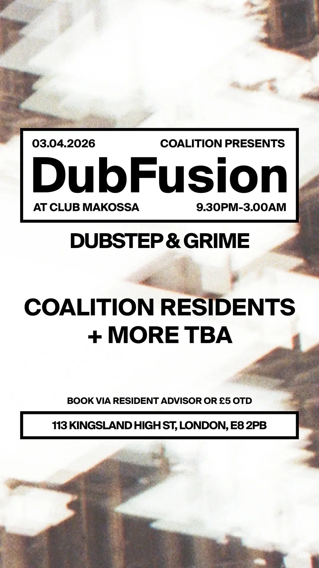 DubFusion: £5 ENTRY - DUBSTEP/GRIME/BREAKS/UKG/140 - ALL NIGHT