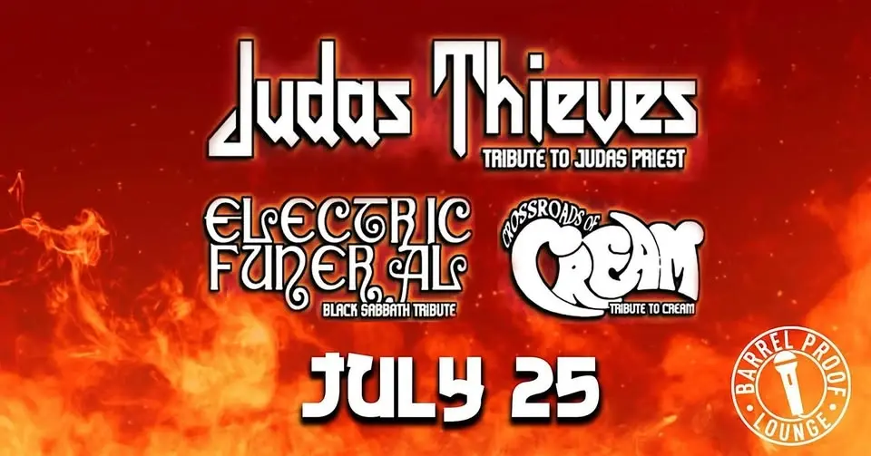 Crossroads of Cream with Electric Funeral and Judas Thieves at Barrel Proof Lounge in Santa Rosa!
