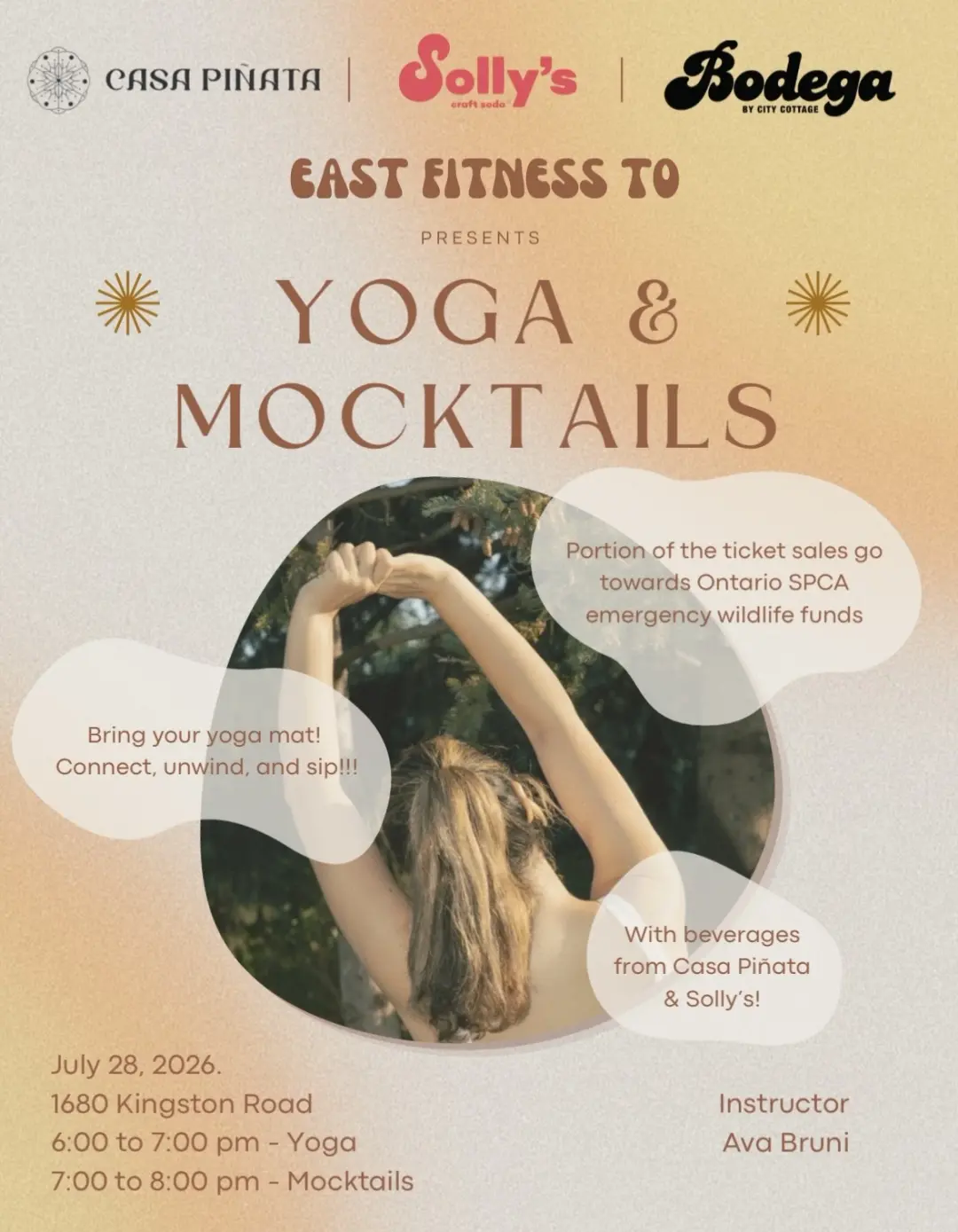 Yoga & Mocktails - EastfitnessTO X Bodega by City Cottage