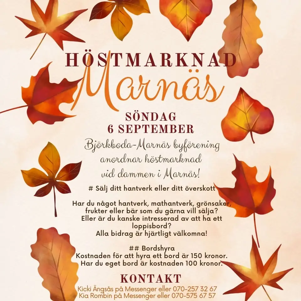 Höstmarknad Björkboda-Marnäs byförening