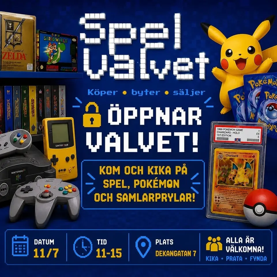SpelValvets Pokémon och Tv-Spel Loppis 
