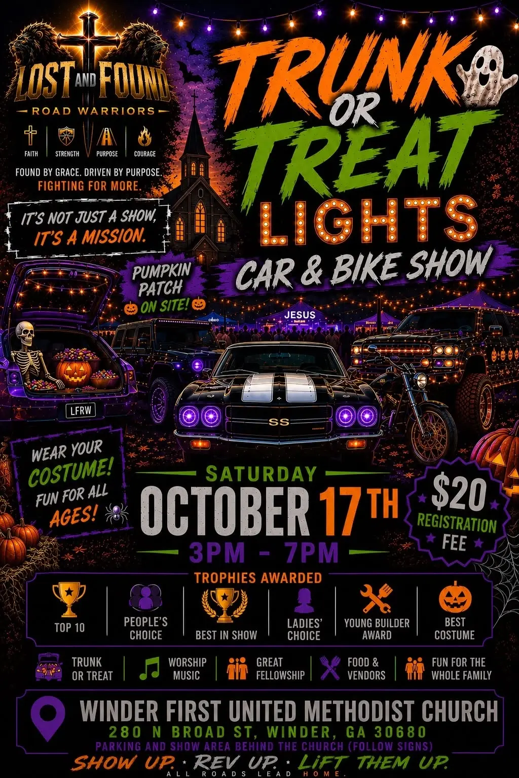 Light the night Trunk or Treat Car and Bike show 