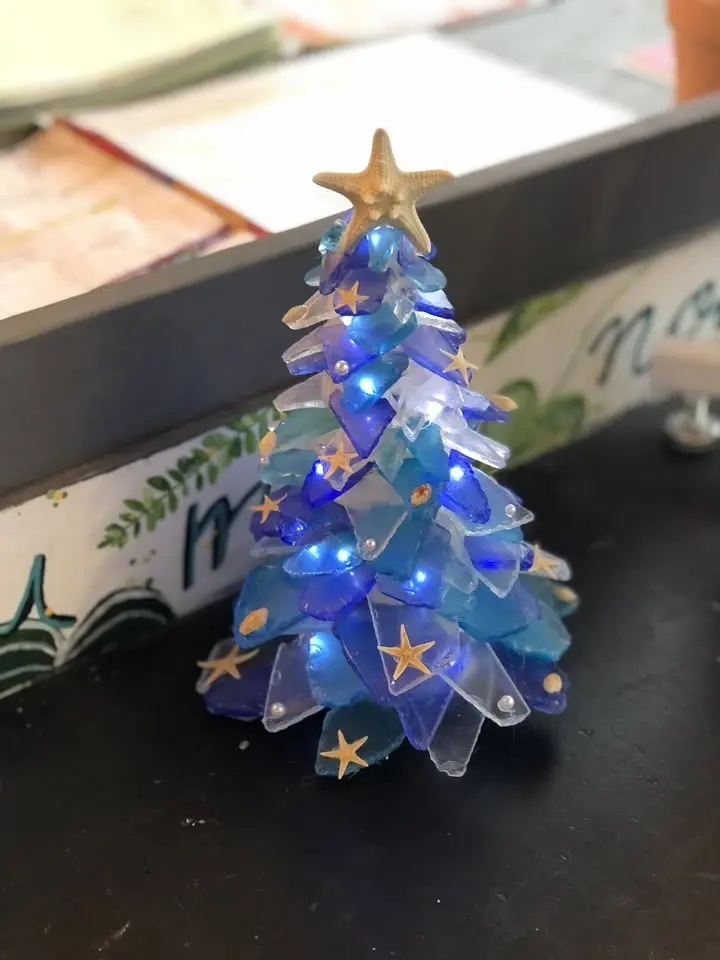 Sea Glass Tree with lights