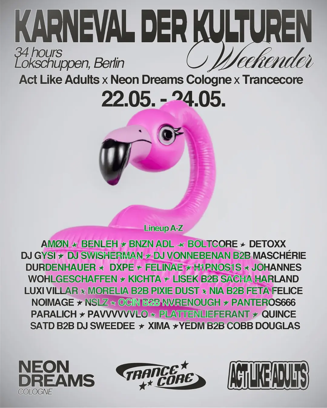 Karneval der Kulturen WEEKENDER 34H Non Stop Open Air
