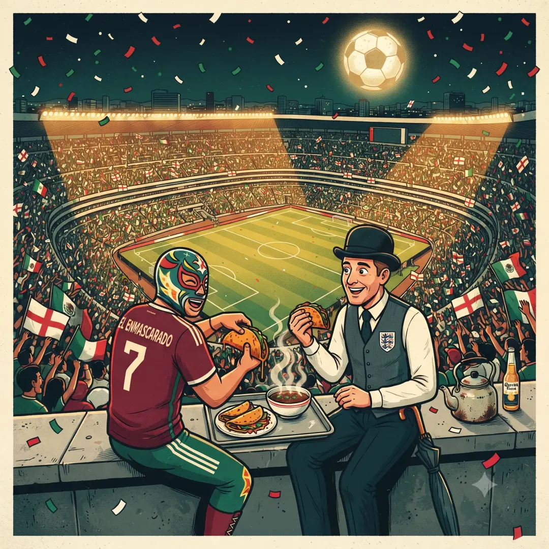 MÉXICO vs ENGLAND — Late-Night Watch Party · La Noche del Azteca