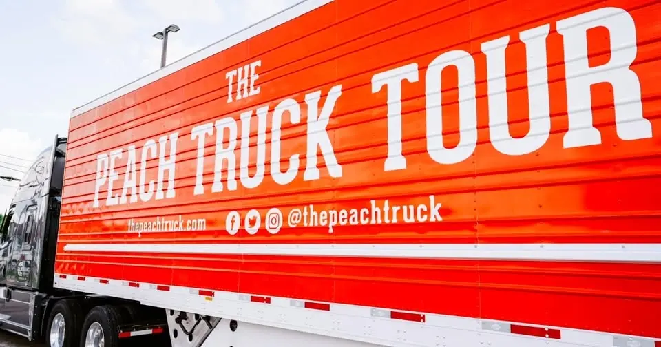 Fresh Peach Pickup with The Peach Truck at Rural King