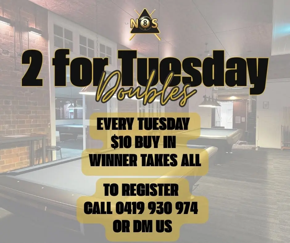 2 for Tuesday Doubles Comp