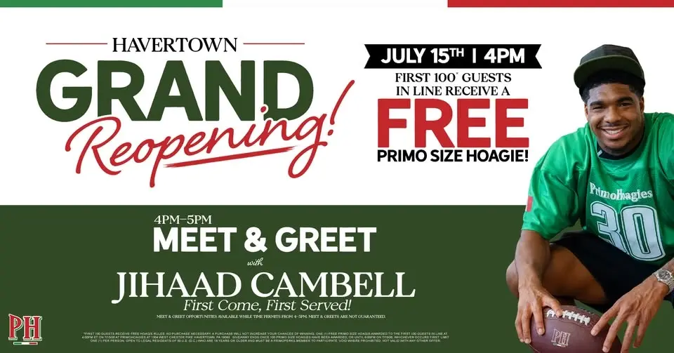 PrimoHoagies Havertown Grand Reopening Celebration