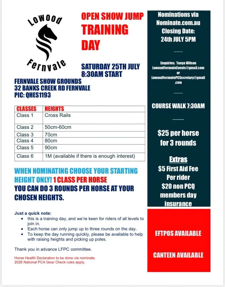 Open Jump Training Day LFPC - Saturday 25th July