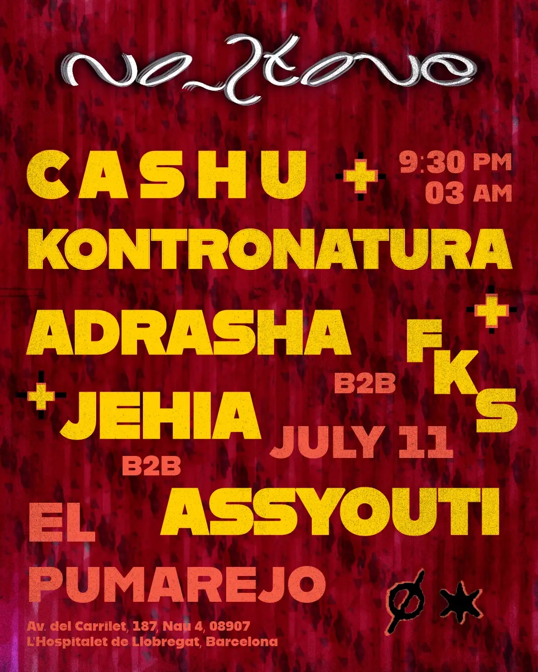 No_Stone: Cashu, Kontronatura, Adrasha b2b FKS, Jehia b2b Assyouti