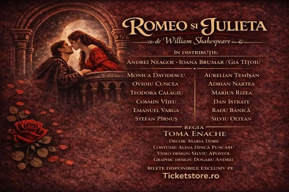 7 DEC. BACAU - 🎭 ROMEO SI JULIETA - WILLIAM SHAKESPEARE  (montare clasica)