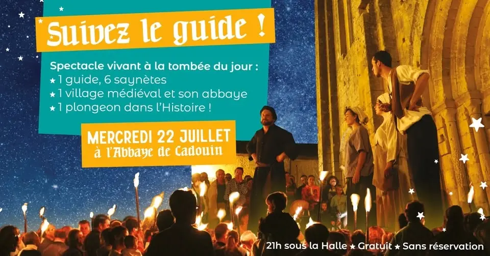 🎭 Visite théâtrale aux flambeaux à l’Abbaye de Cadouin