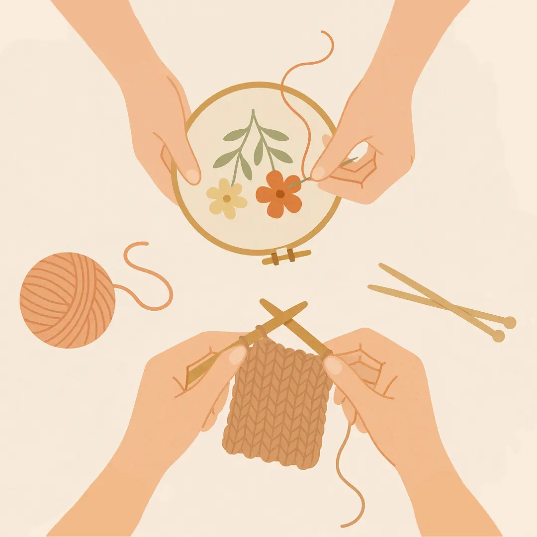 Craft & Connect: Knitting & Embroidery 💫