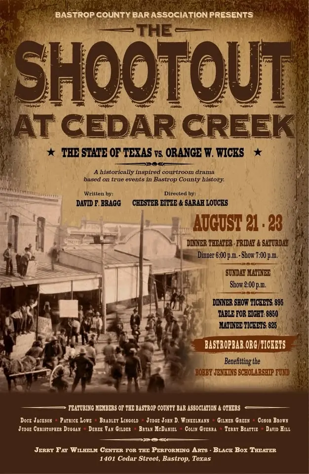 2026 BCBA Fundraiser - The Shootout at Cedar Creek: The State of Texas vs. Orange W. Wicks