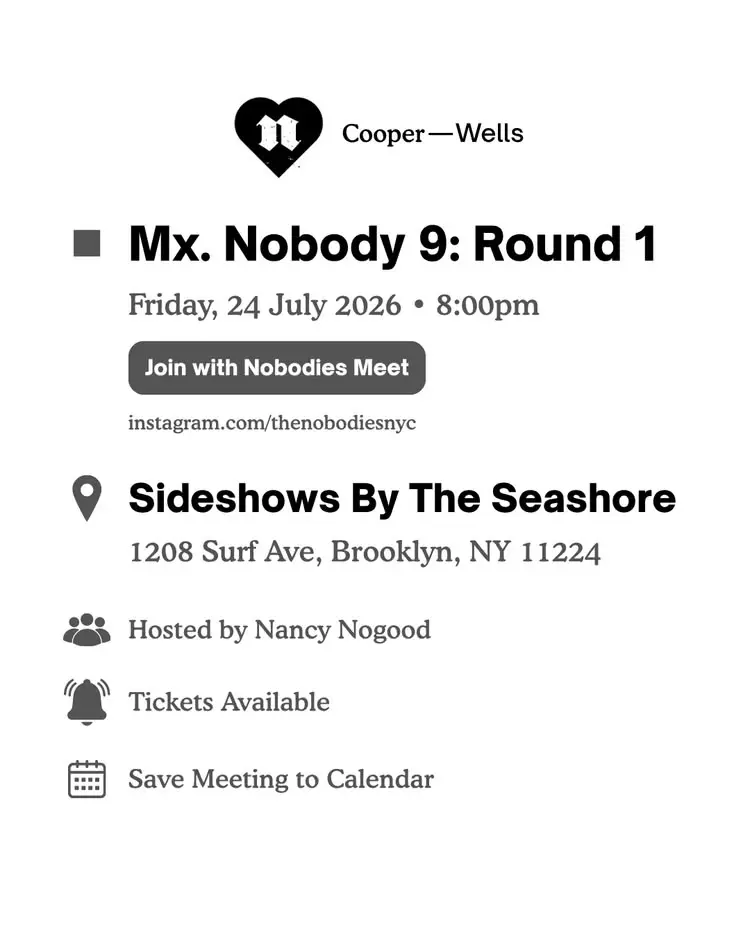 Mx. Nobody IX ROUND 1