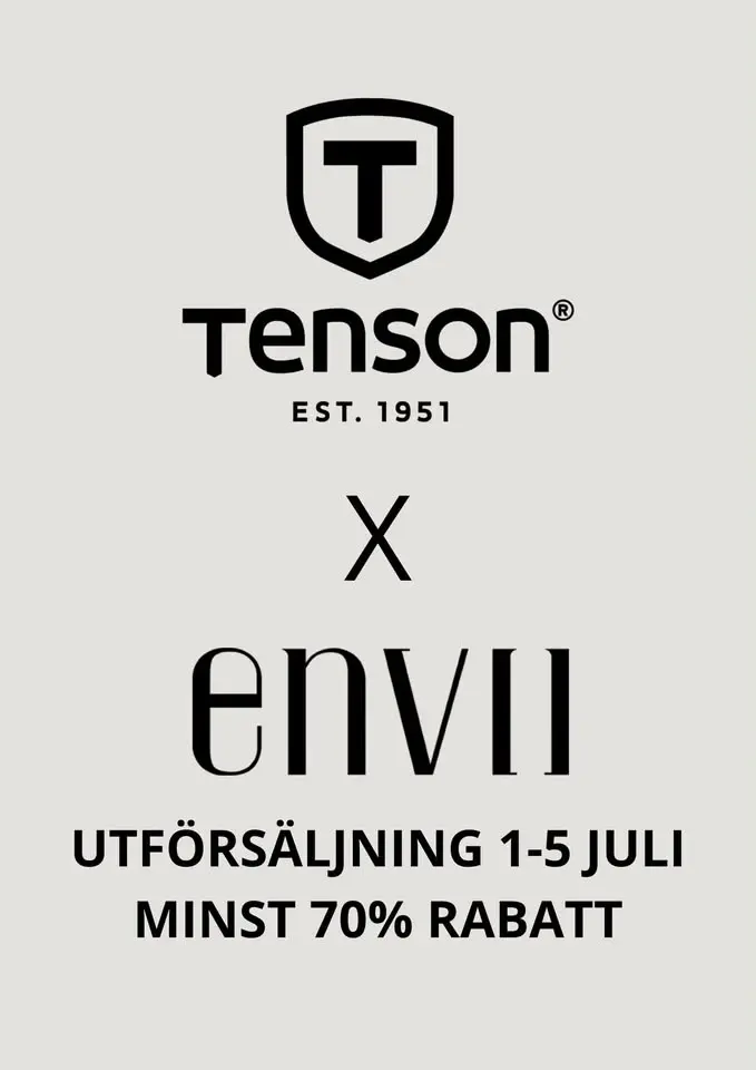 Tenson & Envii - UTFÖRSÄLJNING, MINST 70% RABATT