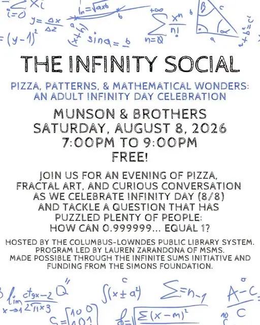 The Infinity Social: Pizza, Patterns, & Mathematical Wonders