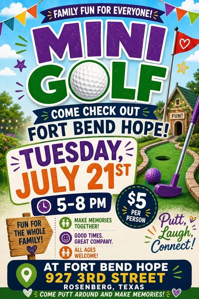 Family Mini Golf Night at Fort Bend Hope! 