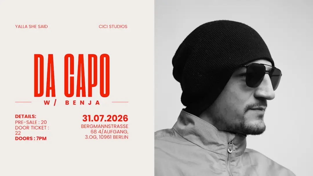 Da Capo W/ Benja - Live @ Cici Studios Berlin