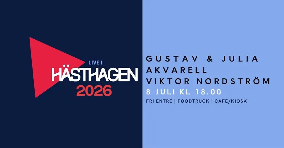 Live i Hästhagen 8 juli - GUSTAV & JULIA, AKVARELL, VIKTOR NORDSTRÖM