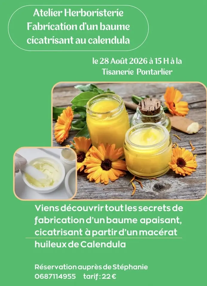 ATELIER HERBORISTERIE: FABRICATION D'UN BAUME CICATRISANT AU CALENDULA