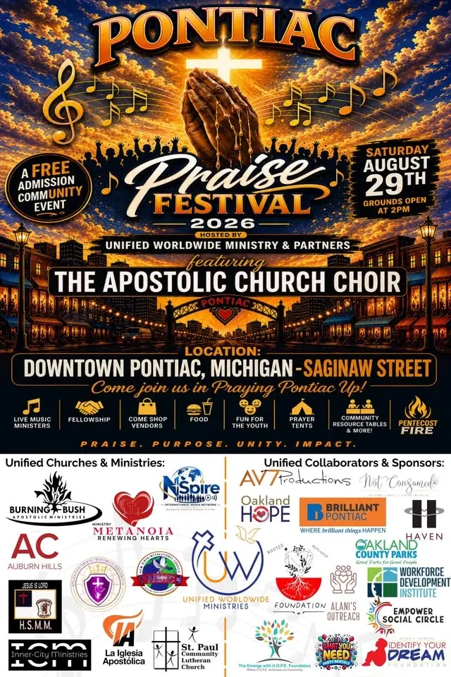2026 UWM - Pontiac Praise Festival (Entry-FREE Community Event)