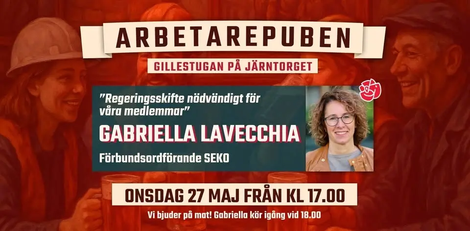 Arbetarepuben med SEKO:s Gabriella Lavecchia!  