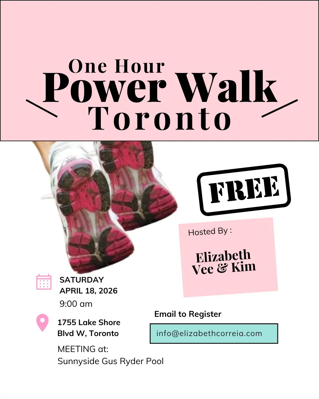 1 Hour Women's Power Walk Toronto (Arrive at 8:45AM)