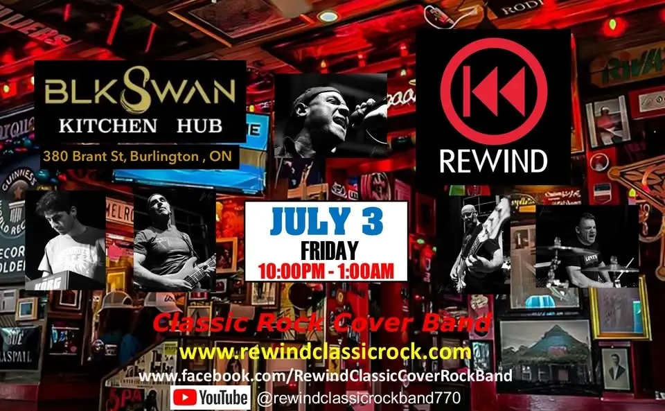 REWIND at the Black Swan Kitchen Hub Downtown Burlington 